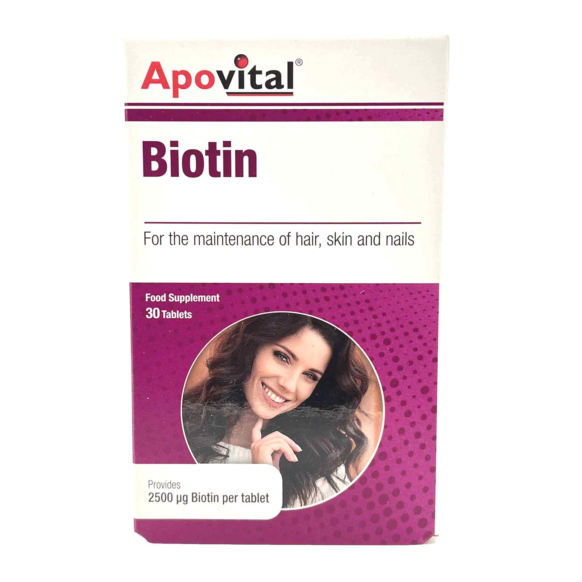 قرص بیوتین 2500 میکروگرم آپوویتال Apovital Biotin
